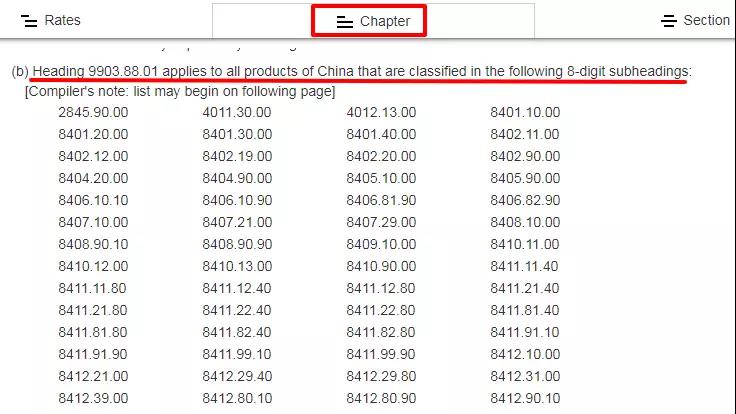 如何速查你的产品是否在美国加税清单？